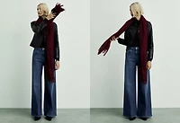 High-waisted wide-leg jeans