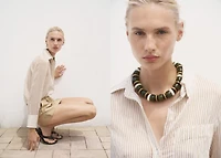 Semi-transparent striped shirt