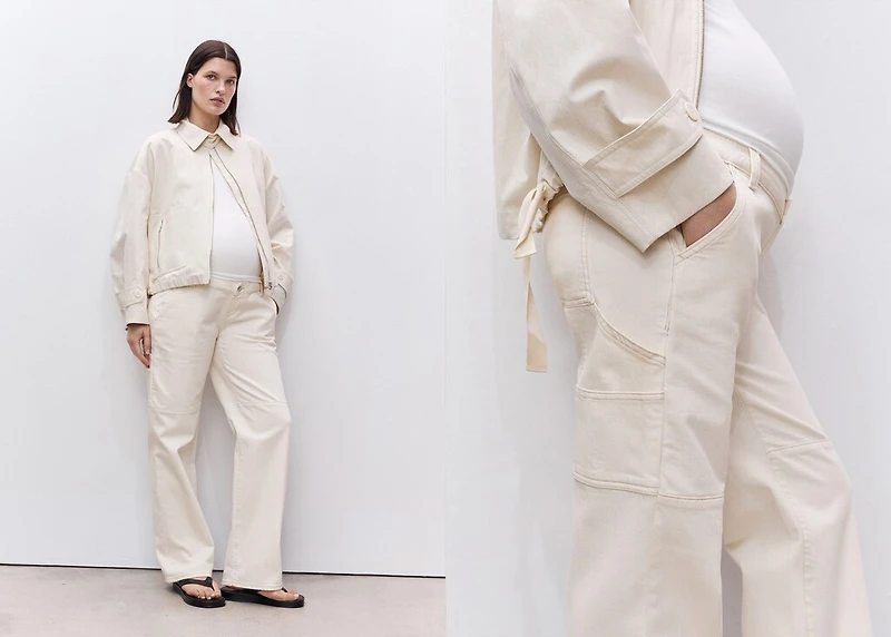 Maternity wide leg jeans