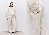 Maternity wide leg jeans