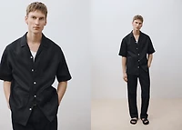 100% linen short sleeve shirt