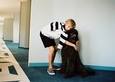 Linen chino Bermuda shorts