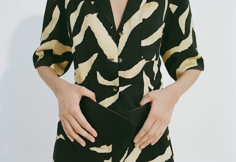 Printed short-sleeved shirt