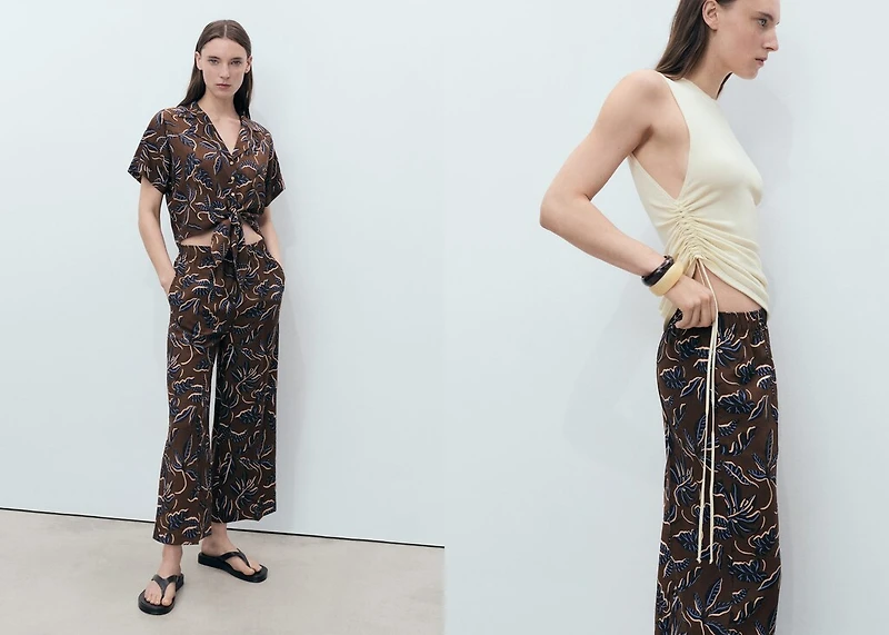 Printed culotte pants