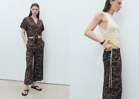 Printed culotte pants