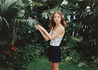 Tropical print swimsuit