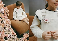 Short denim pinafore