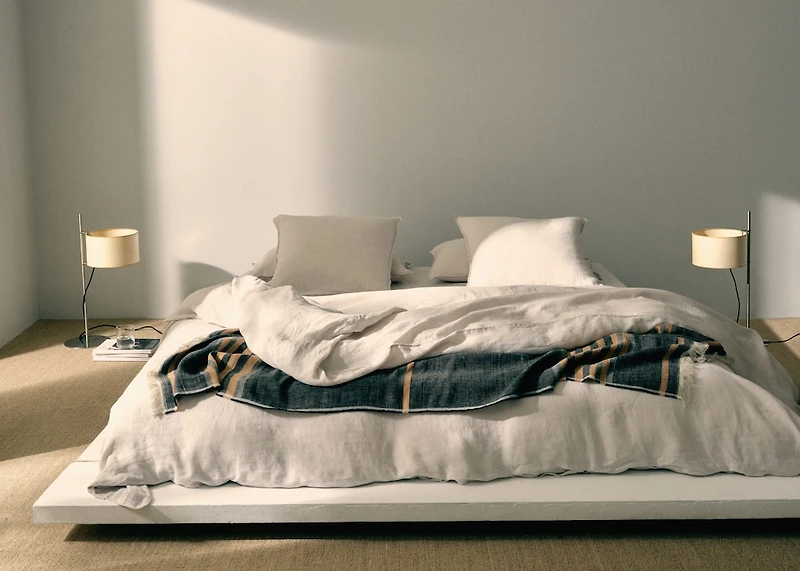 Washed linen duvet cover for 150/160 cm bed