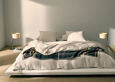 Washed linen duvet cover for 150/160 cm bed