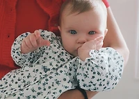 Floral-print cotton blouse