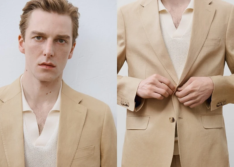 Amalfi 100% linen slim-fit suit blazer