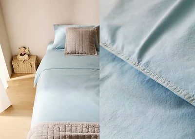 Children’s washed cotton double-stitched duvet cover for 90 cm bed