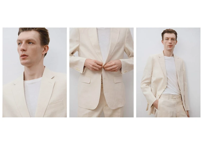 Amalfi 100% linen slim-fit suit blazer