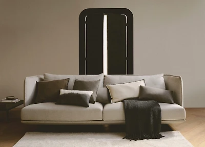 Blanket with bouclé texture