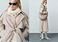 Oversized trench coat with belt