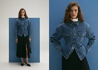 Denim overshirt pockets