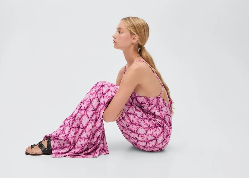 Long dress with open back