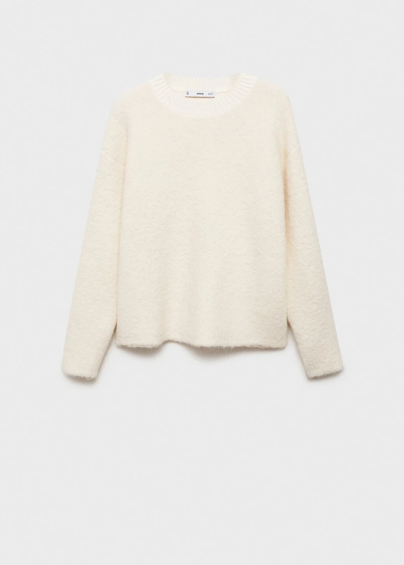 Round-neck sweater with soft finish