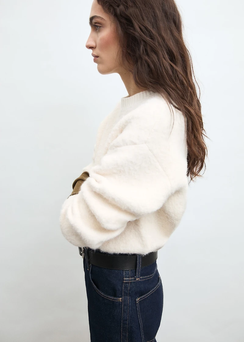 Round-neck sweater with soft finish