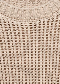 100% cotton knitted sweater with lace design