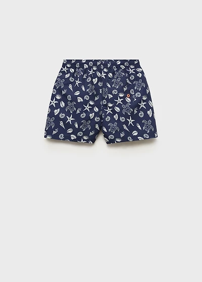 Marine-print swimsuit