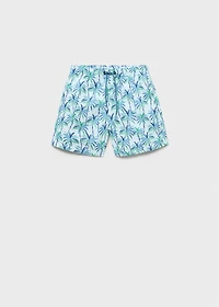 Palm trees print swimsuit trunks