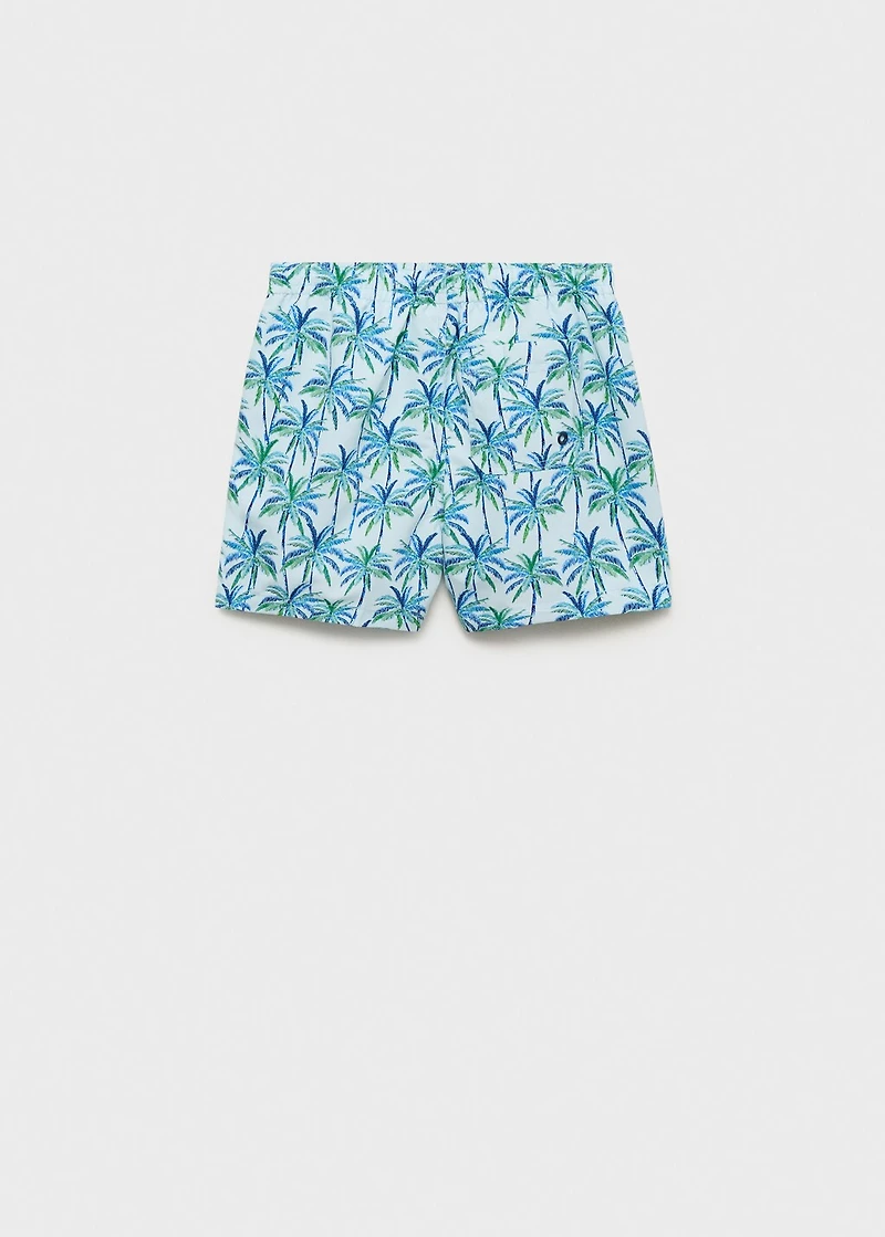 Palm trees print swimsuit trunks