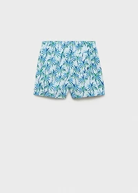 Palm trees print swimsuit trunks