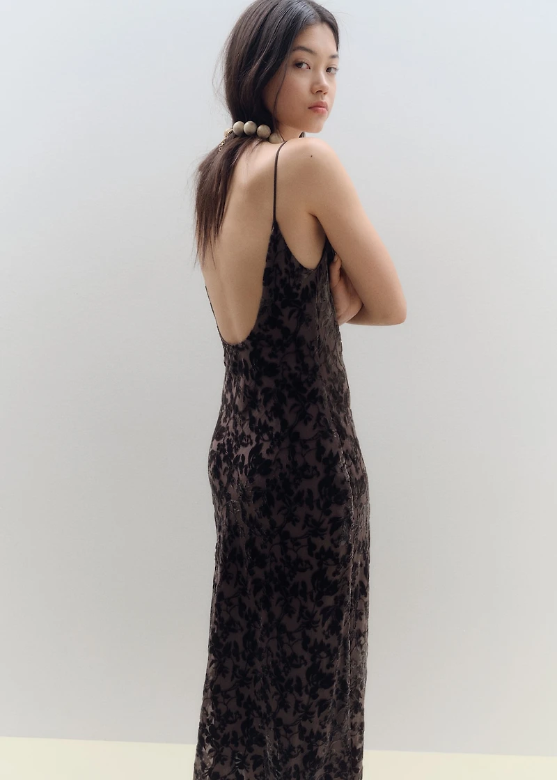 Devoré floral dress