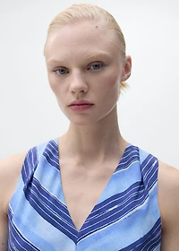 Striped flared dress