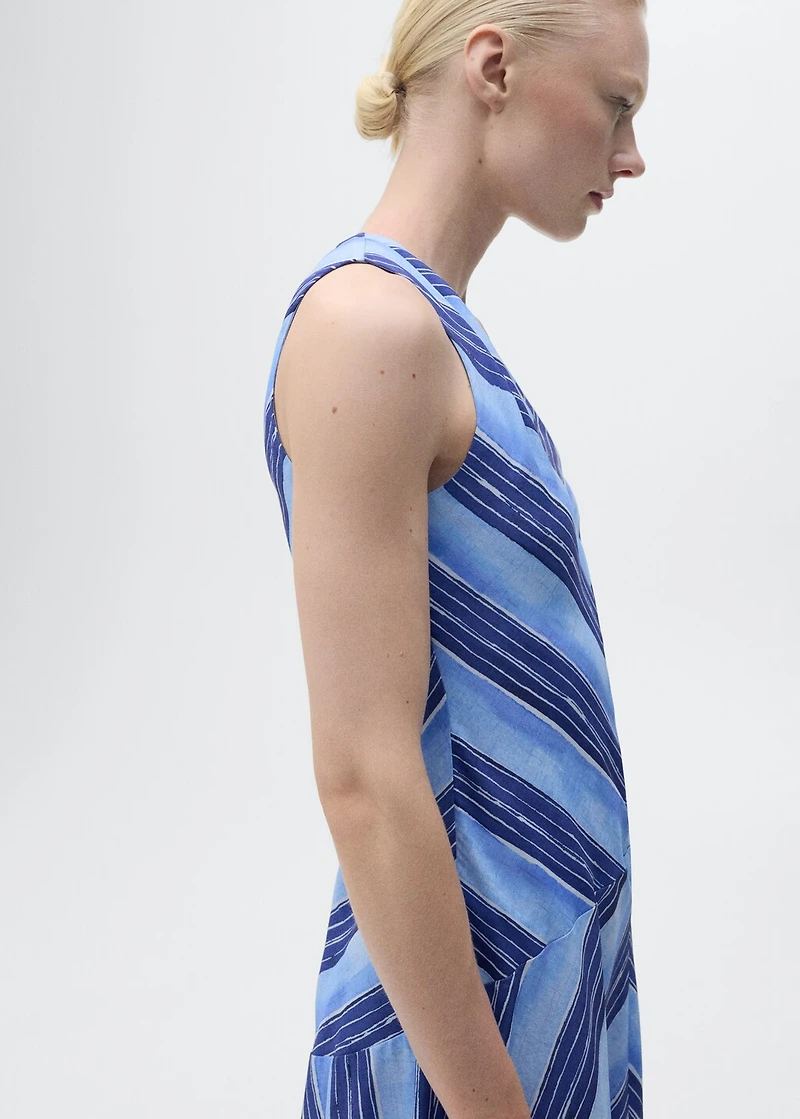 Striped flared dress