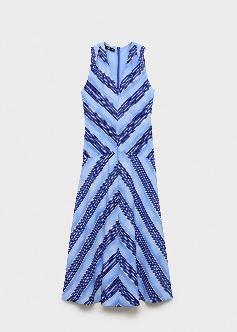 Striped flared dress