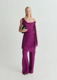 Long top with flower detail