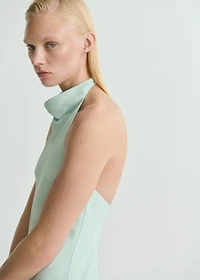 Satin halter neck dress