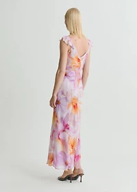 Floral dress with ruffle detail