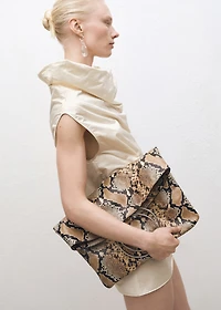 Cotton dress with draped collar