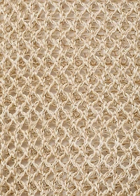 Knit sweater with lace pattern