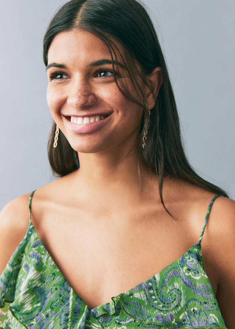 Ruffled printed dress