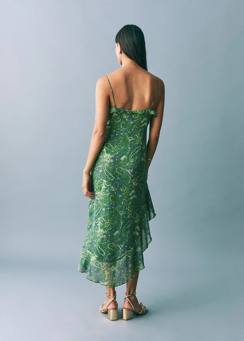 Ruffled printed dress