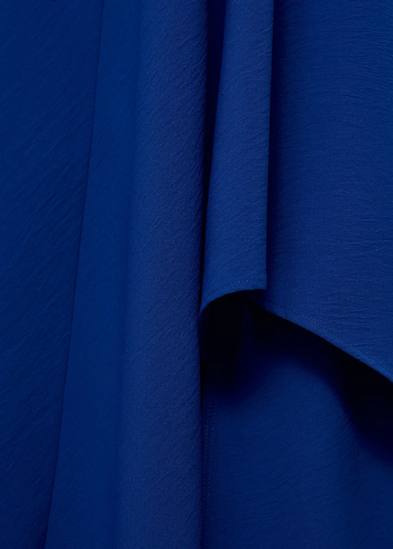 Asymmetrical dress with strap and buckle