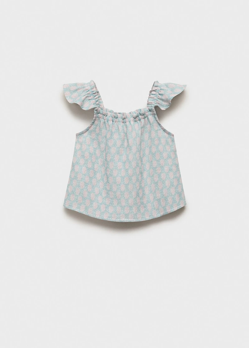 Ruffles printed blouse