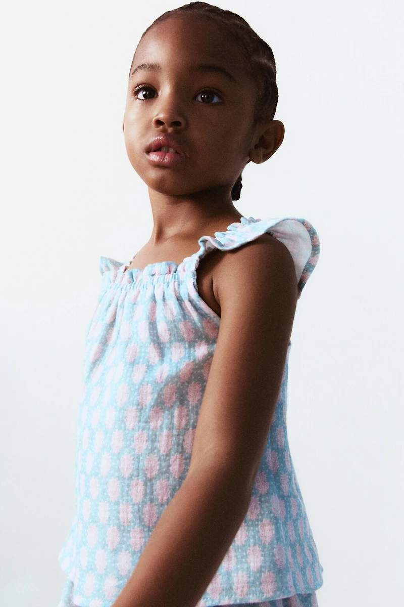 Ruffles printed blouse