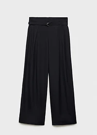 Wide leg pants with belt