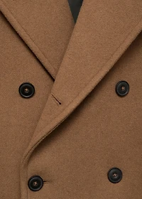 Wool double-breasted coat