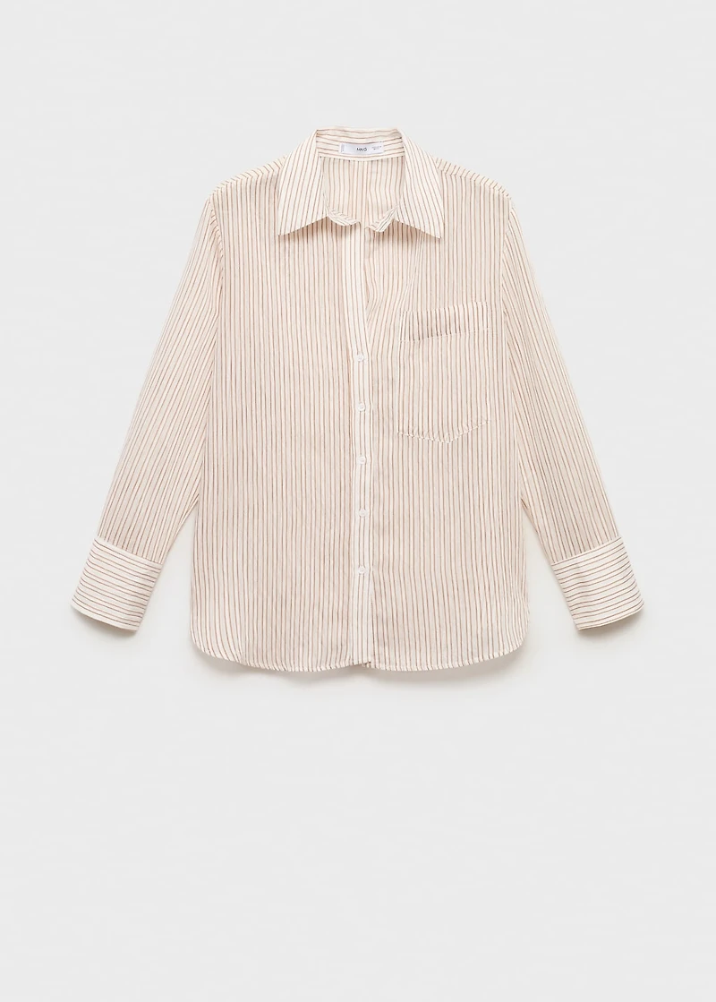Semi-transparent striped shirt