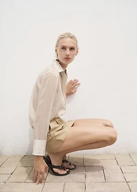 Semi-transparent striped shirt