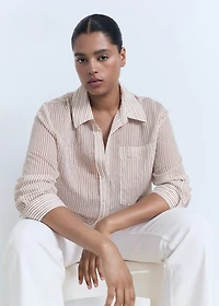 Semi-transparent striped shirt