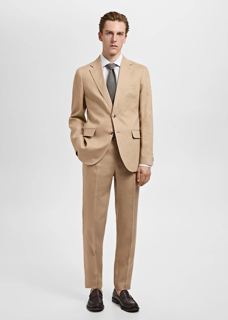 Amalfi 100% linen slim-fit suit pants