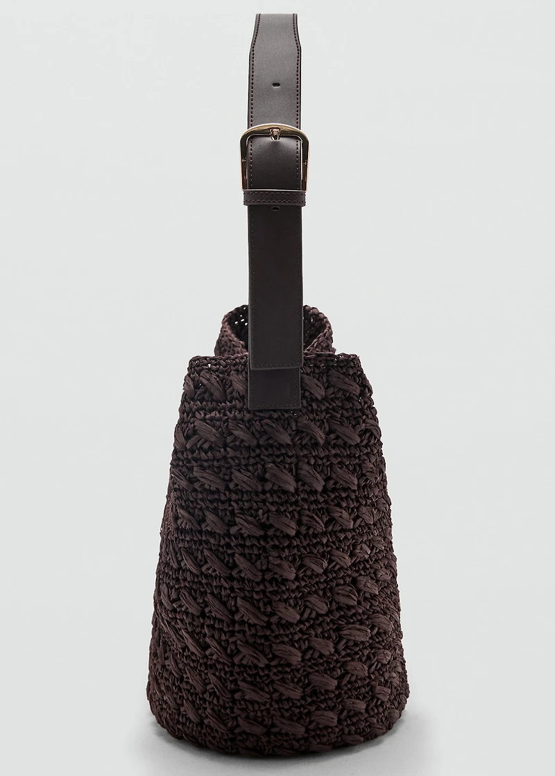 Natural fibre shoulder bag