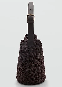 Natural fibre shoulder bag